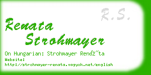 renata strohmayer business card